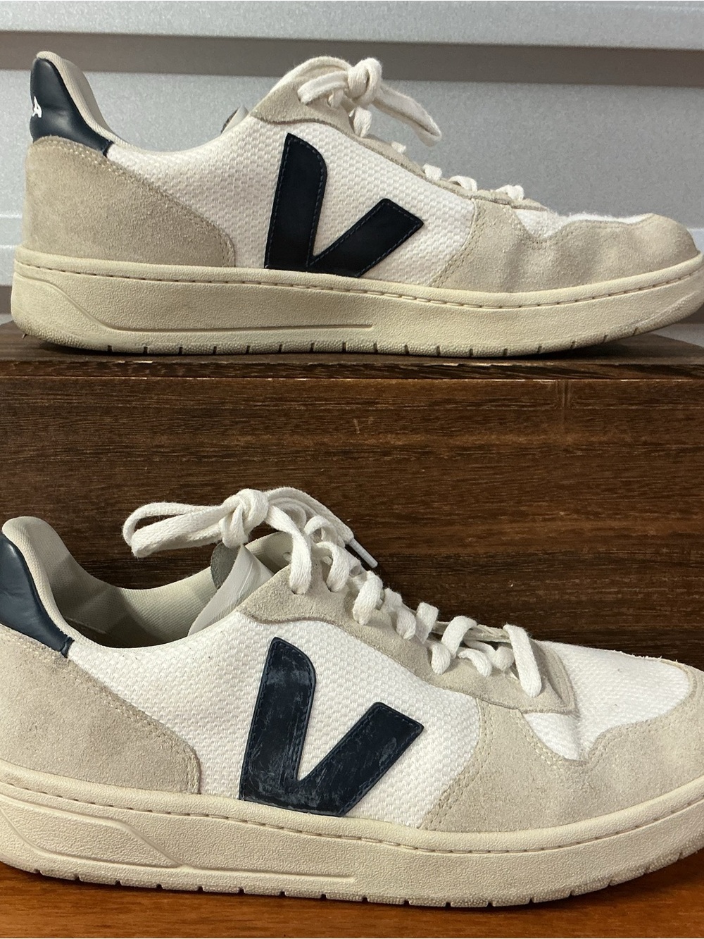 Veja V-10 B Gray White Sneaker Men Size 12
